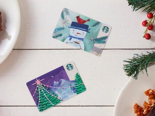 Holiday Tree Starbucks Card