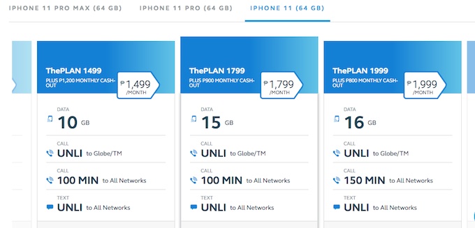 Globe iPhone 11 Postpaid Plan