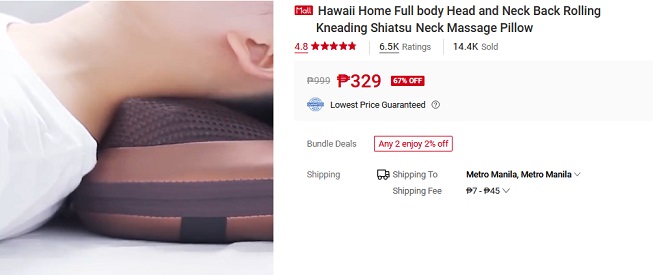 Hawaii Home Massage Pillow