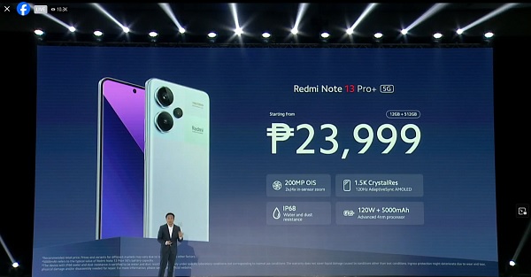 Redmi Note 13 Pro Plus 5G Philippine Price